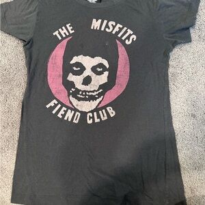 Junk Food Clothing Black and Pink Misfits Graphic Tee